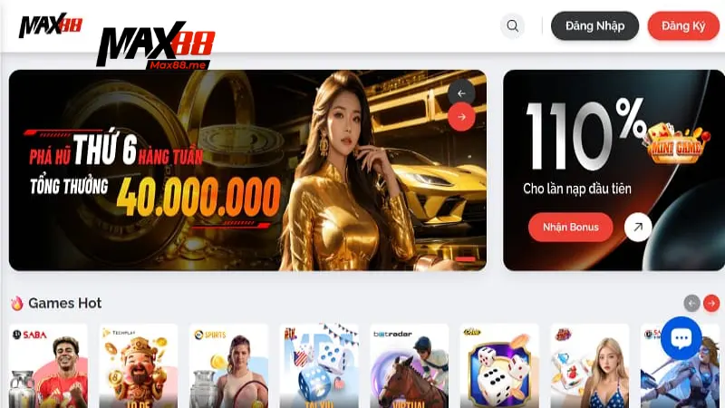 Kho game cực kỳ đa dạng tại Max88